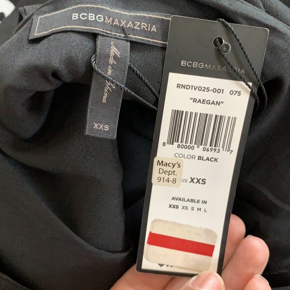 BCBG MaxAzria Raegan Black Peplum Zip Front Double Strap Tank Top - Picture 8 of 11